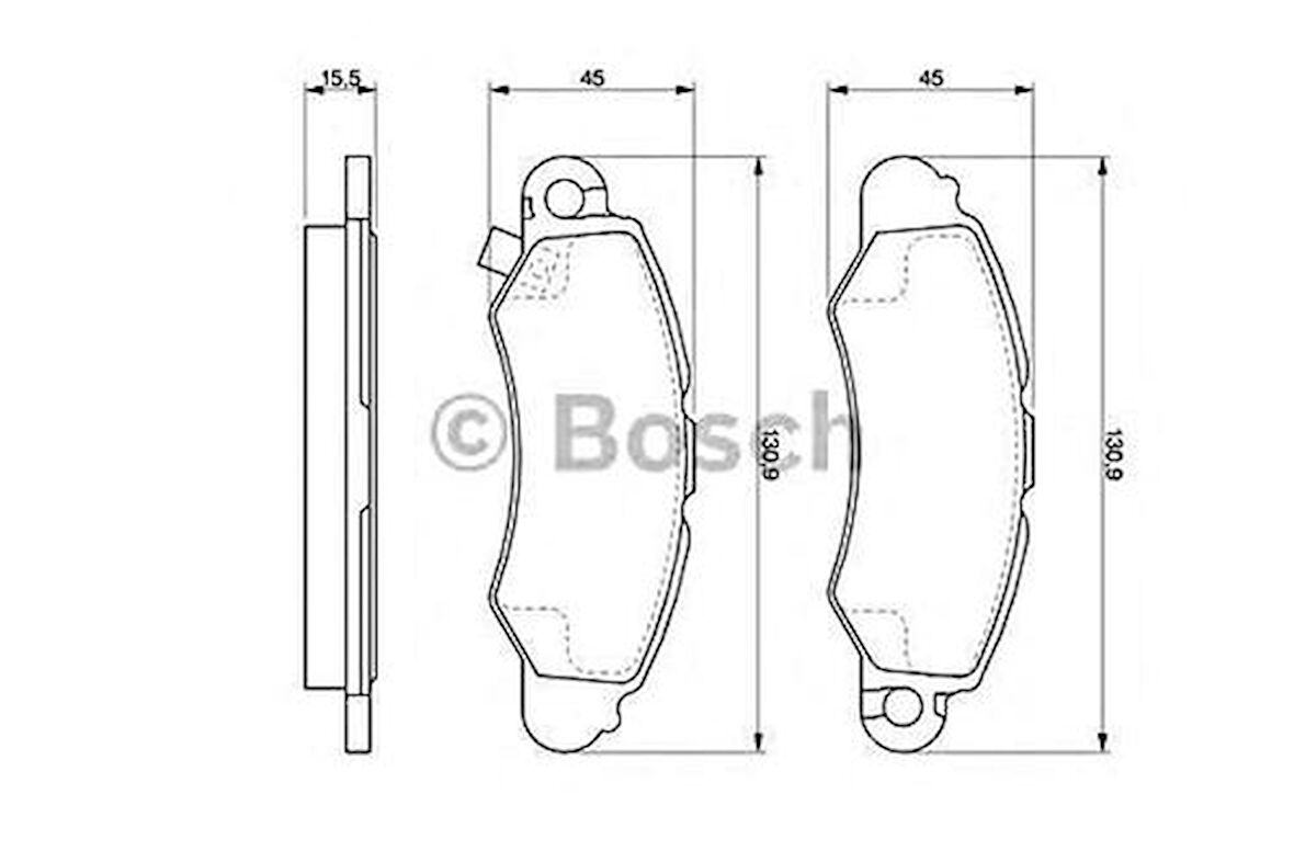 Bosch 0986424804 Ön Fren Balatası Swift II 1.0L 89-05 Swift 1.3 3.89-12.03 JÜst 1.3 95-03 55200800