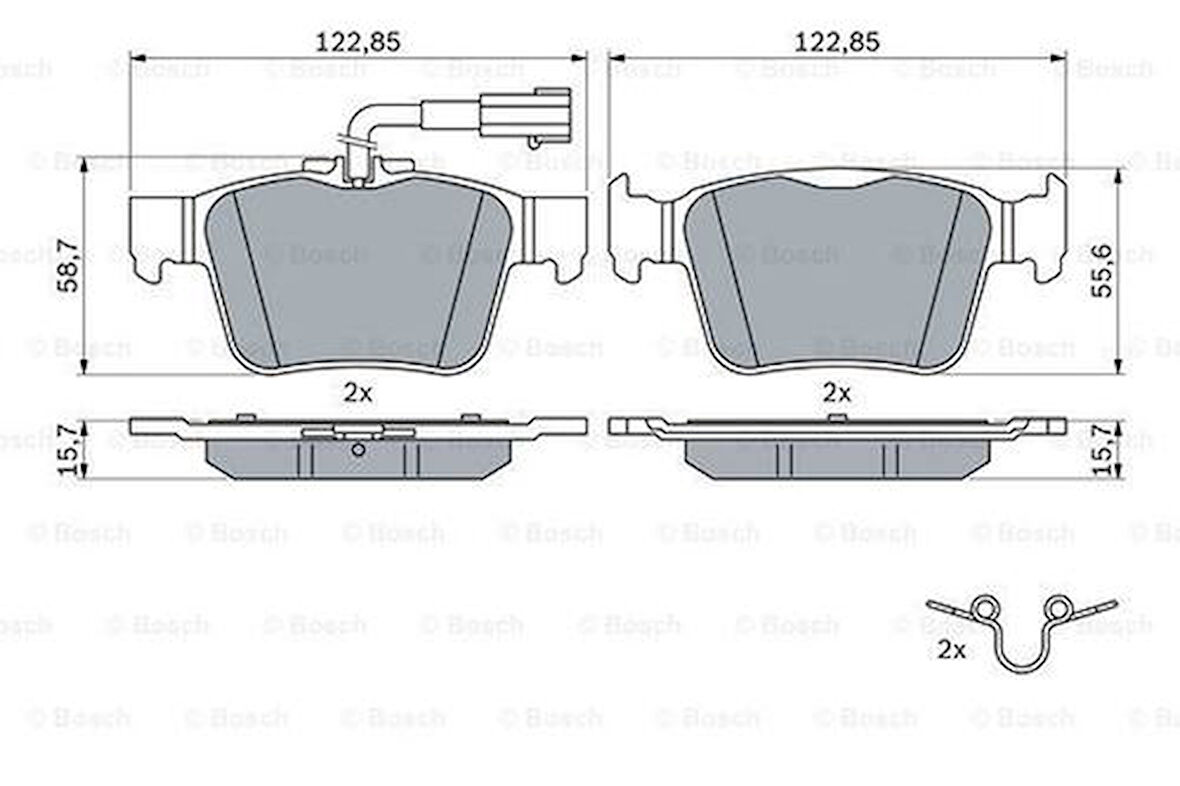 Bosch 0986424848 Fren Balatası Arka Alfa Romeo Giulia 15-Stelvio 15- 77367718