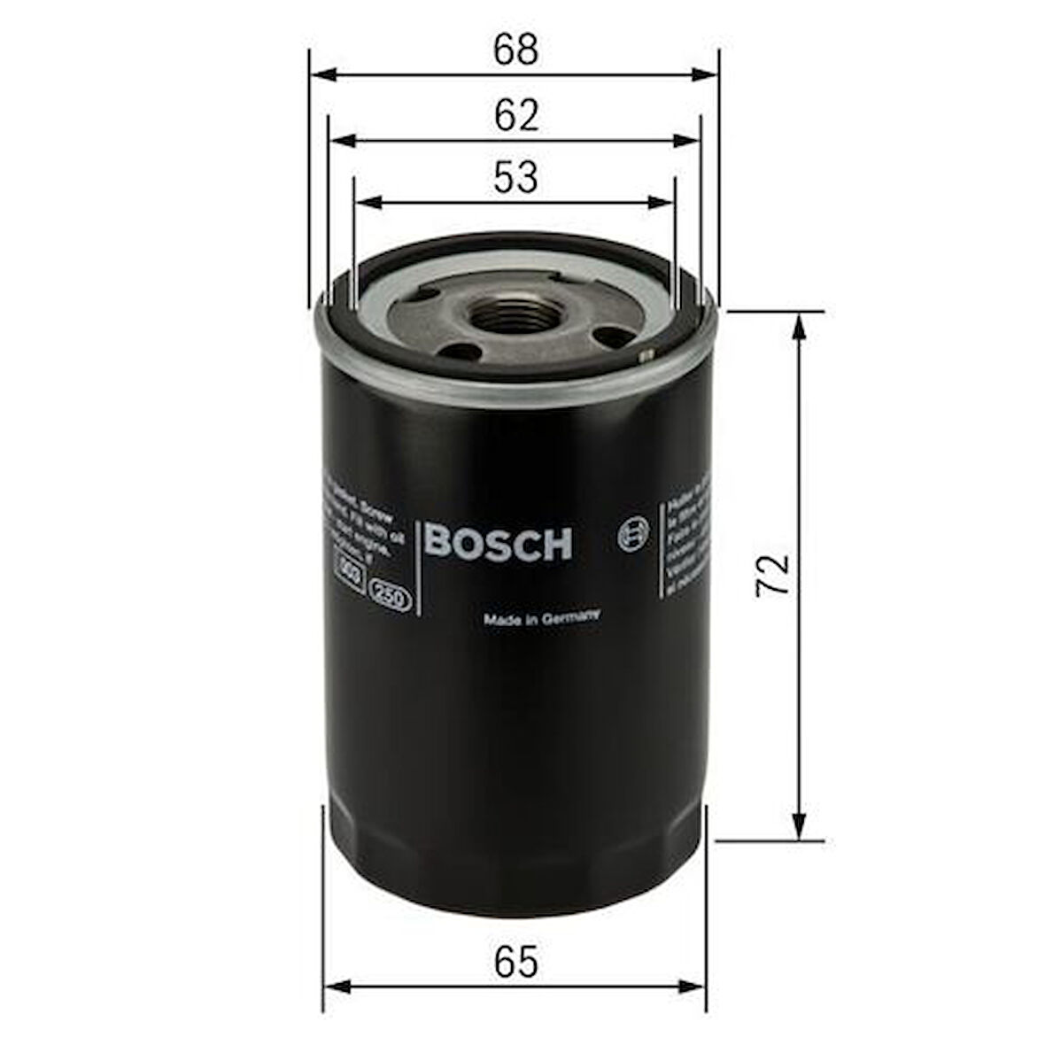 Bosch 0986452028 Yağ Filtresi Toyota Corolla 1988-2002 Benzinli AE92 AE101 AE111 Kasa 107-C1 05- 9091503001
