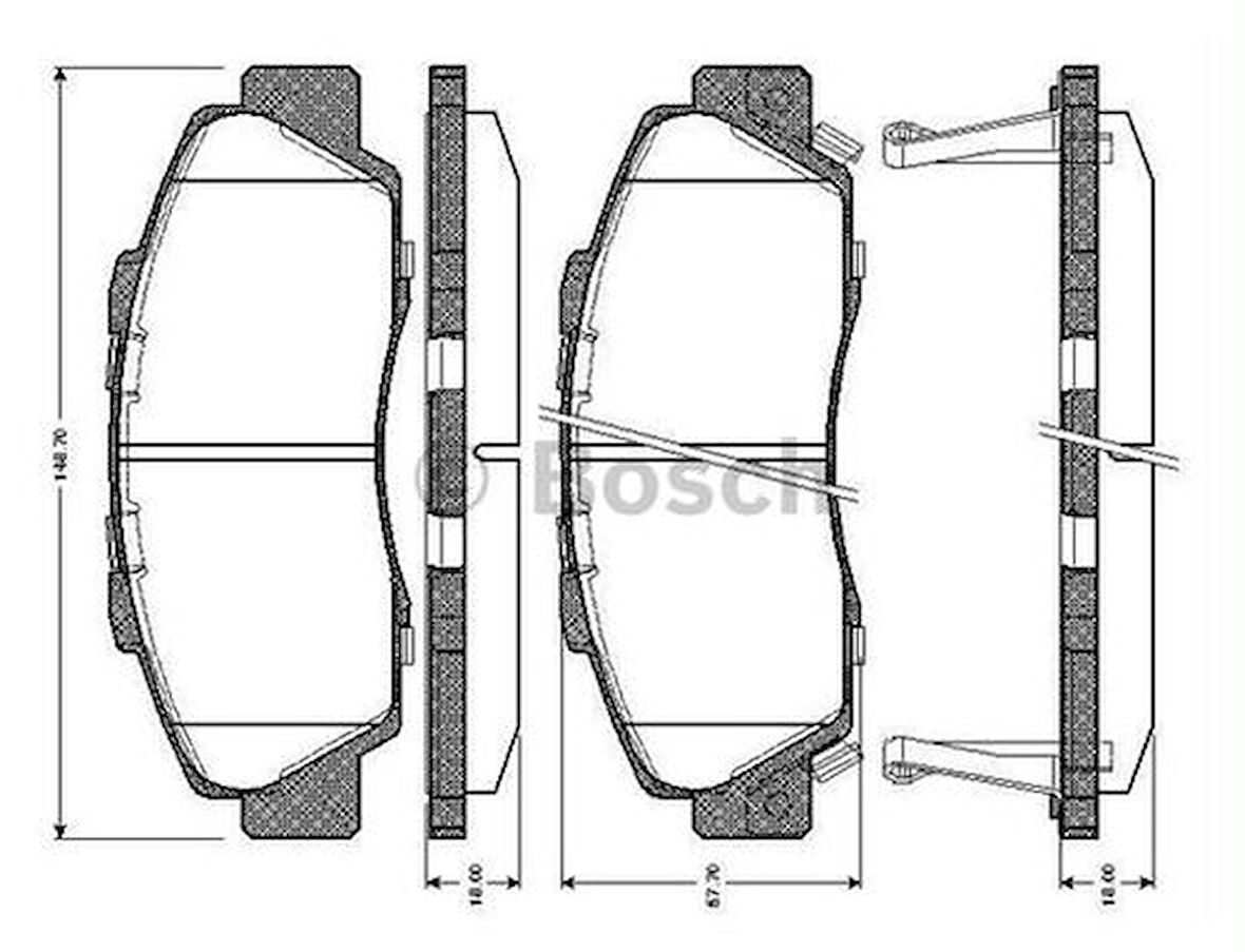 Bosch 0986461142 Ön Fren Balatası Honda CRV 1996 2001 HRV 1999-Accord 1993 1997 45022S30E50