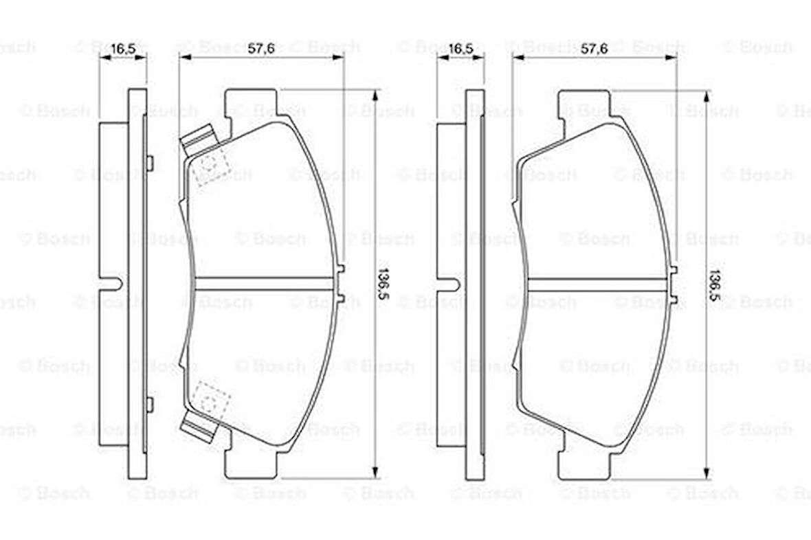 Bosch 0986461759 Ön Fren Balata Honda Civic 1.6 1992-2000 Cr91-Crz 10- 45022S04V10