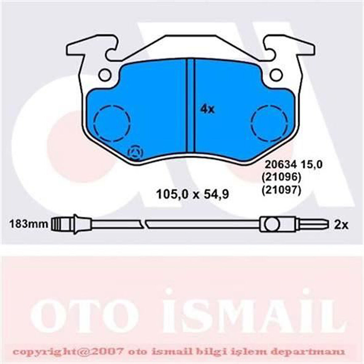 Bosch 0986466346 Ön Fren Balatası 21096 Fişli Express 1.4 85 90 7701205277