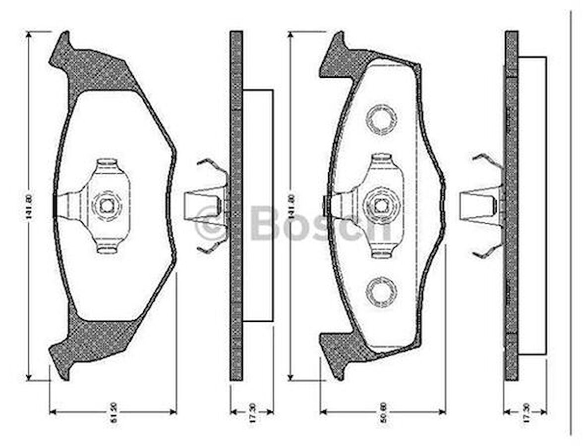 Bosch 0986494005 Fren Balatası Ön Polo III 95-Lupo 98-Fo05-Arosa 97-Fabia 00-9 6N0698151C