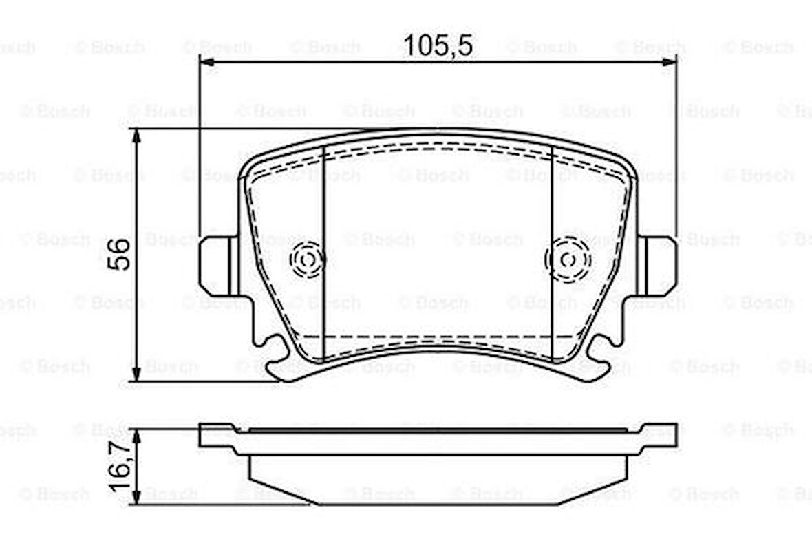 Bosch 0986494053 Disk Balata A3-A4-A6-Altea-Caddy III-Golf 5-6-Jetta-Leon-Octavia-Scirocco-Superb-Toledo-Touran-Yeti 0986495453 1K0698451F
