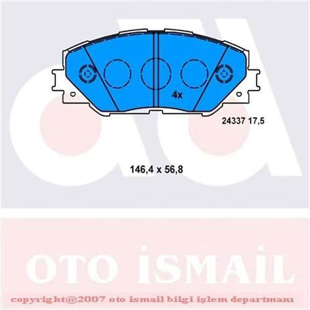 Bosch 0986494174 Ön Fren Balatası Toyota RAV4 06-11 Corolla Auris 1.33 1.4 1.6 2006- 446542140