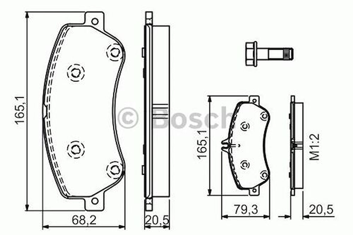 Bosch 0986494302 Fren Balatası Ön GLK-Class X204 09-14 A0054206320
