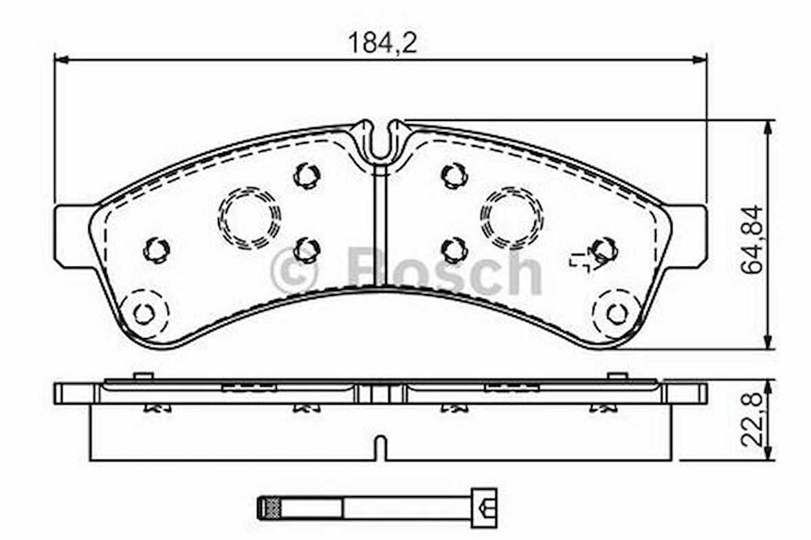 Bosch 0986494335 Arka Fren Disk Balata Daily 2.3 3.0 06-Otokar Magırus YM 42555633