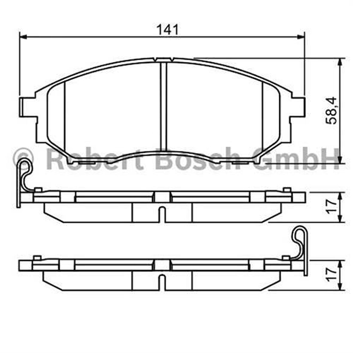 Bosch 0986494501 Ön Fren Balatası Nissan Qashqai 2007 2012 Trail 2008 2011 Renault Koleos 2.0 DCI D1060JD00A