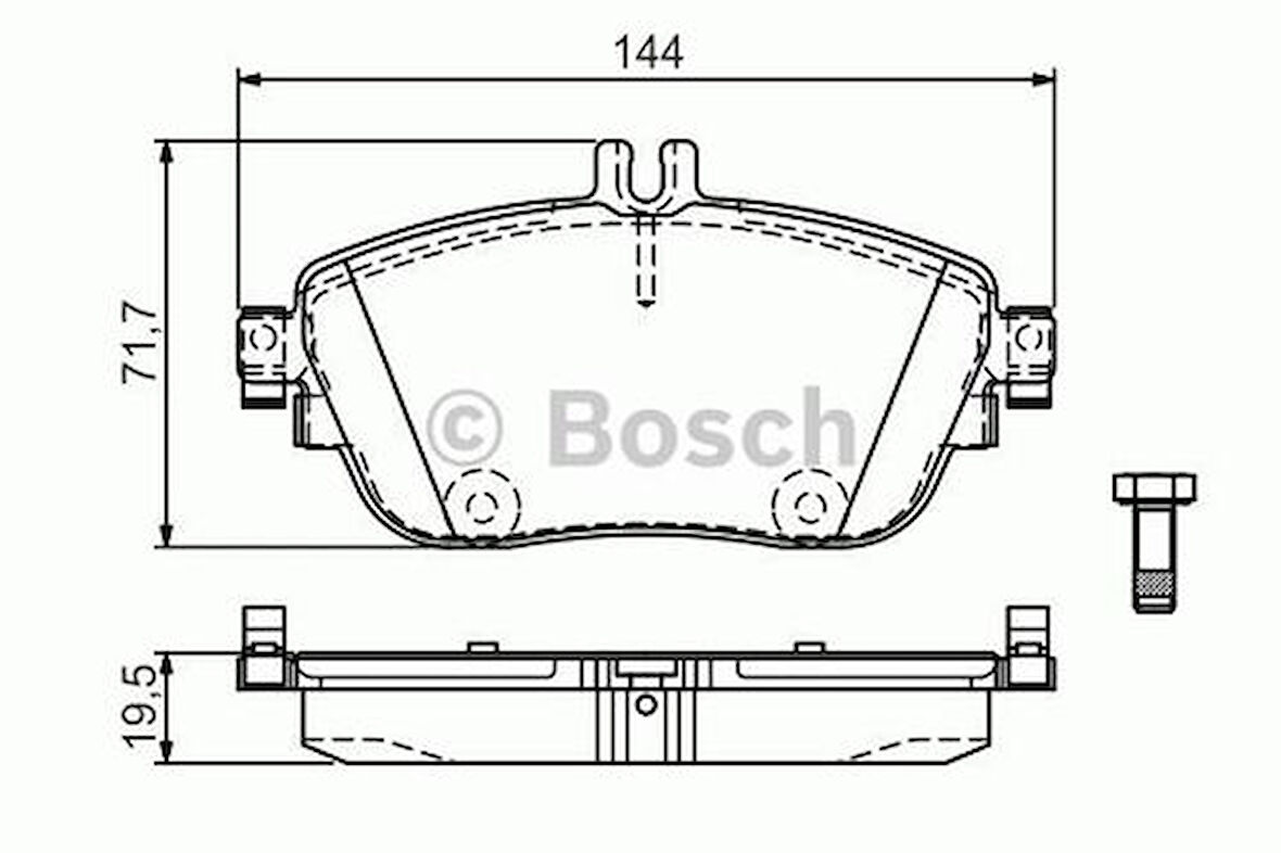 Bosch 0986494662 Fren Balatası Ön X156 13-W176 13-18 W246 11-18 C117 13-18 64204620