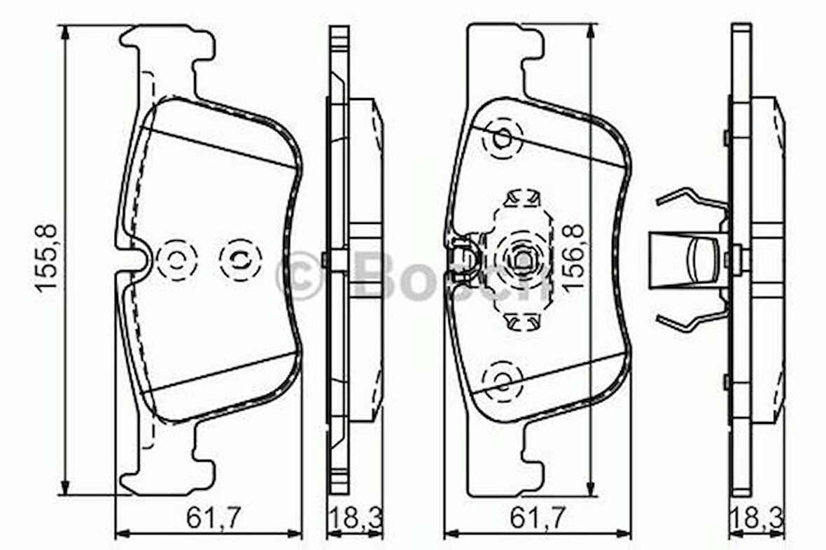 Bosch 0986494689 Fren Balatası Ön BMW F20 F21 F30 F31 F32 F33 F35 34116850568