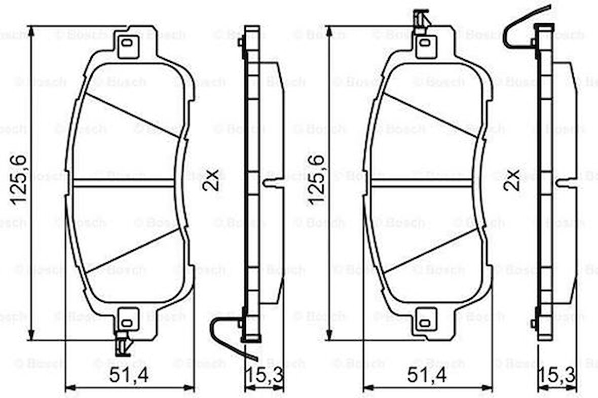 Bosch 0986494832 Fren Balatası Ön Mazda 2 14- DAY53328ZA