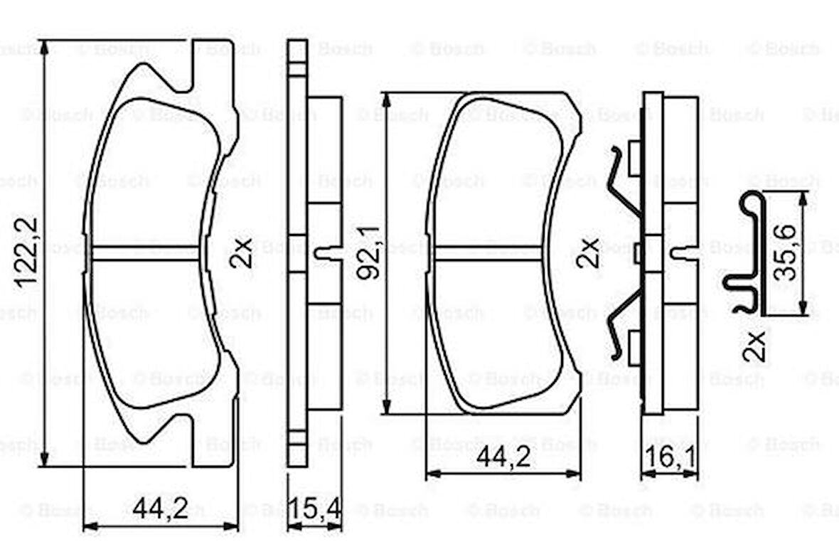 Bosch 0986494878 Ön Fren Balatası Mitsubishi Spacestar 2012-Daihatsu Coure TreVIs 98-Charede 03- 4605B006