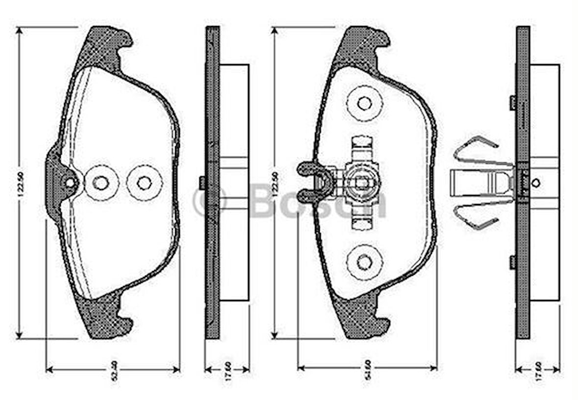 Bosch 0986495105 Fren Balatası Arka X204 08-15 W204 07-14 S204 07-14 C207 11-16 A207 10-15 54200720
