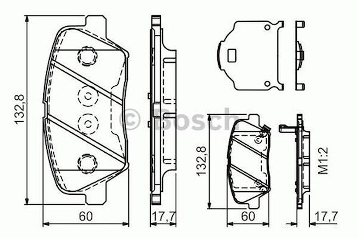 Bosch 0986495343 Ön Fren Balatası Hyundai Elantra 2011-Elantra 2016-I30 2011-Kia Optima 2012-Cerato 2015-Ceed 12- 58101A4A11