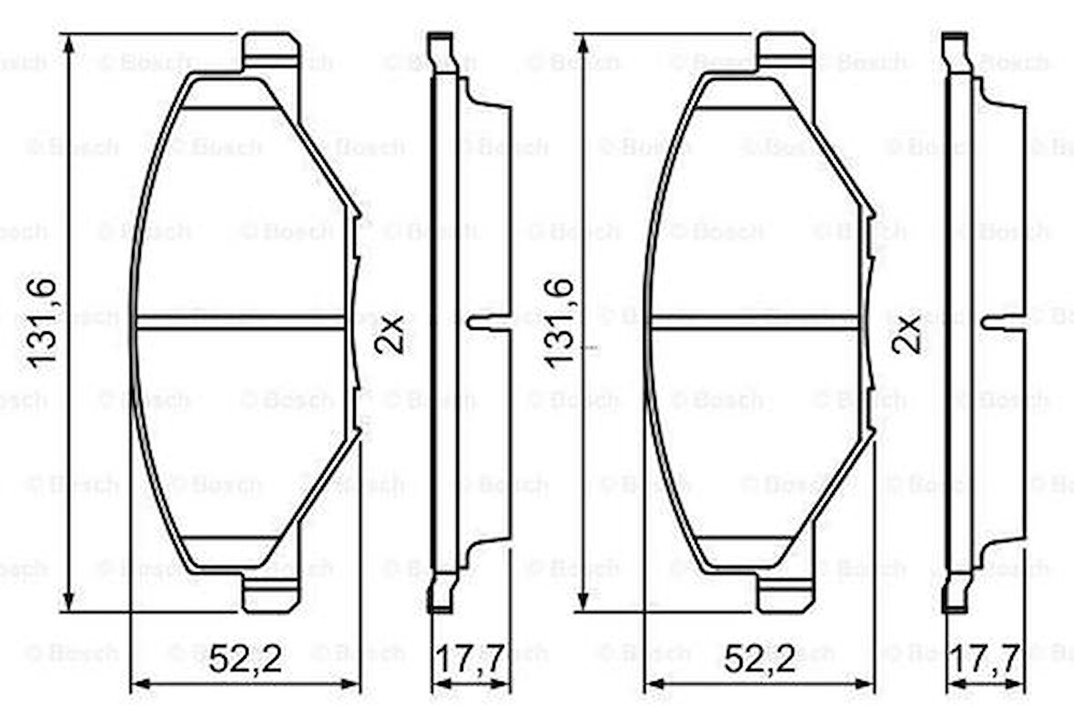 Bosch 0986495390 Ön Fren Balatası Polo 10-Fabia 11-Rapid 12- 6RU698151A