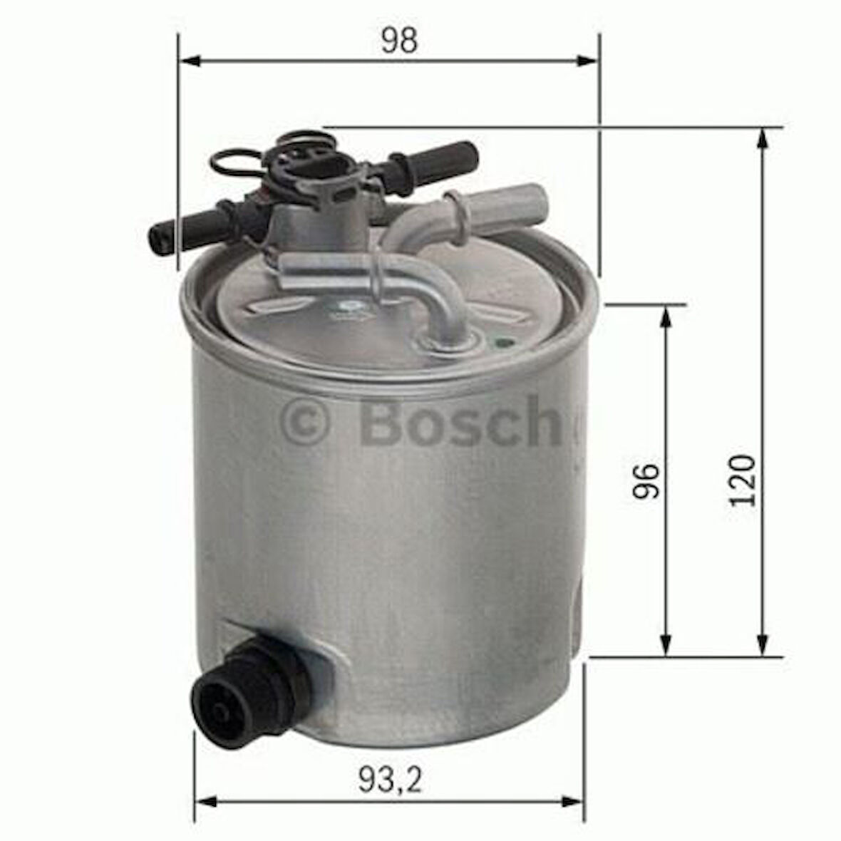Bosch 09864B2011 Yakıt Mazot Filtresi Logan Logan MCV Sandero 1.5DCI K9K 7701066680