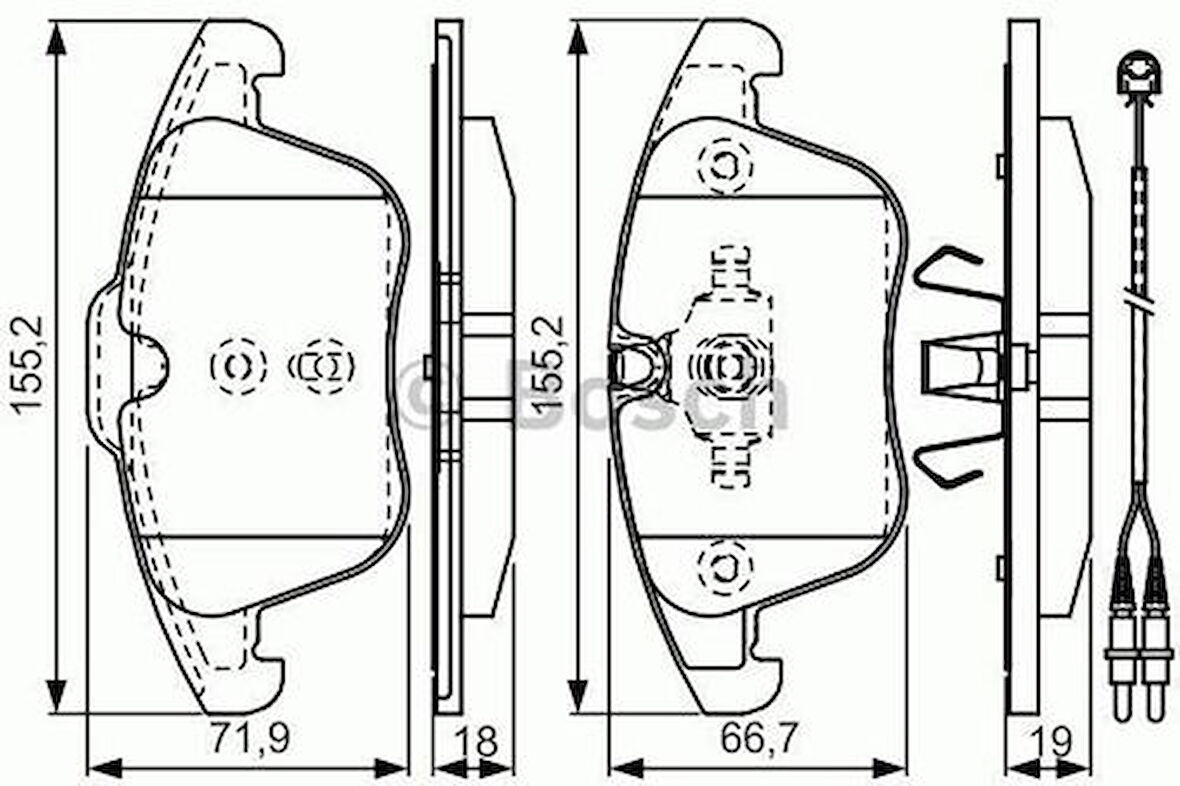 Bosch 0986TB3201 Fren Balatası Ön Pejo 508 1.6 HDI WVA24332 MRMOEM-1068963