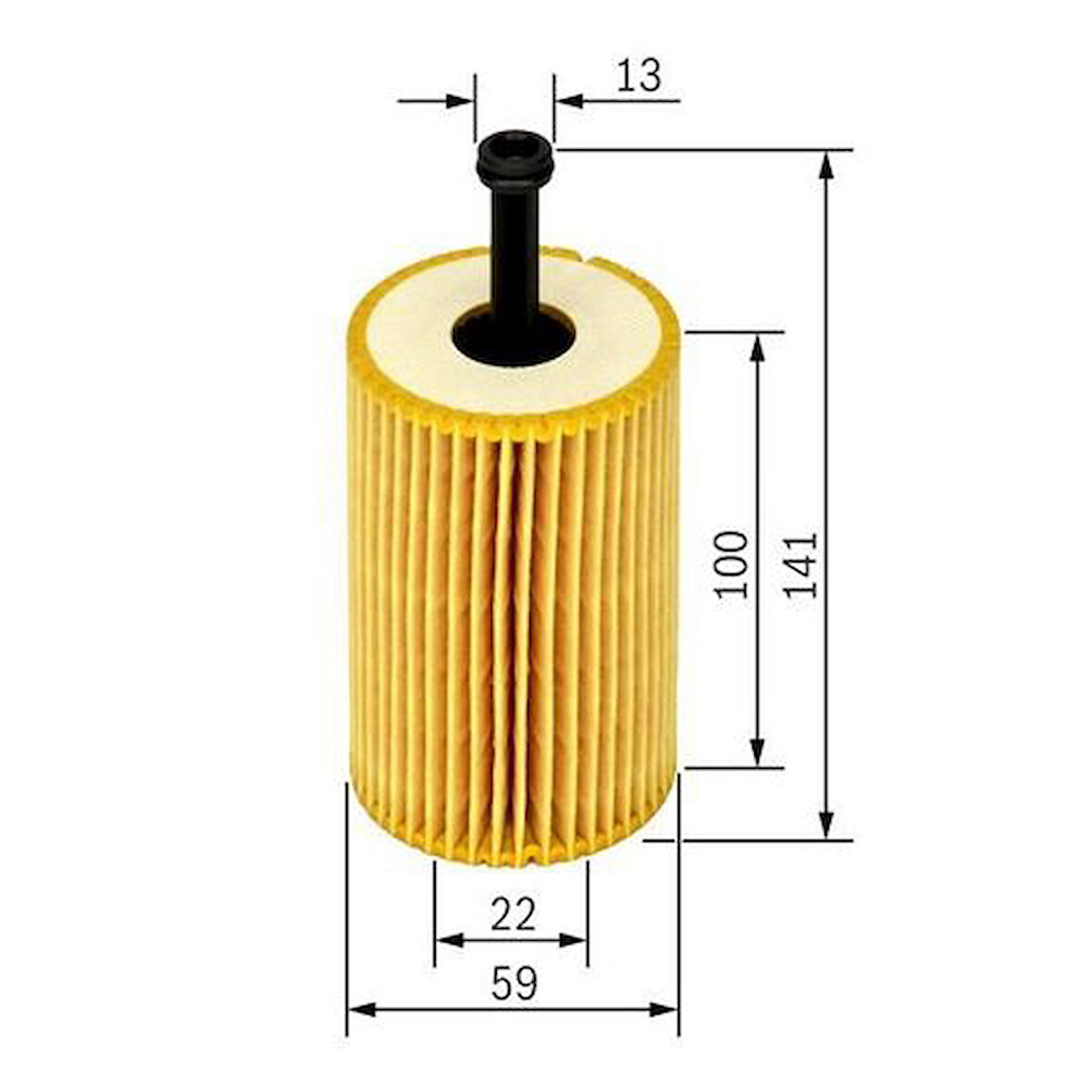 Bosch 1457429193 Yağ Filtresi 206 P307 C2 C3 C3 Pluriel Berlingo II Partner II Tu5Jp4 1.16V C2 C3 P106 Saxo Partner Berlingo Tu3Jp 1.4 8V 1109.R6