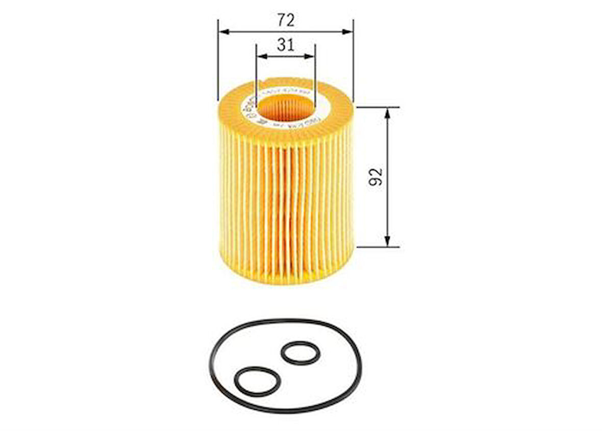 Bosch 1457429199 Yağ Filtre Elemanı Y17Dt Z17DTH Corsa C Combo C Astra G Astra H Meriva A 650300
