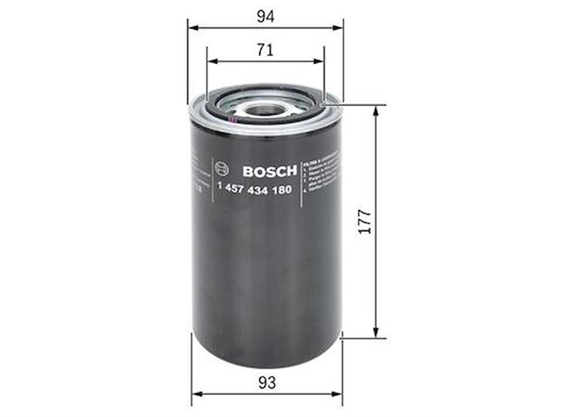 Bosch 1457434180 Dizel Filtre 