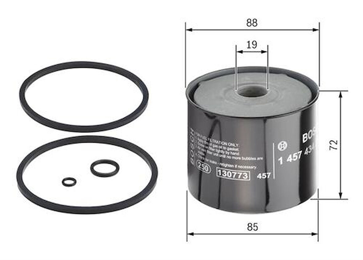 Bosch 1457434201 Yakıt Filtresi Dızel Indıca 1.4D 98>08 Patrol Defender Vıtara Indıgo Telcolıne Cav Tipi Boxer Jumper Dj5 Dj5T Dj5Ted Ducato Daıly Escort Mondeo Fıesta 1.8 1.9 2.5 Traktor C15 C25 Xud7 Defender 2.5D 2.5Dt 2.3D