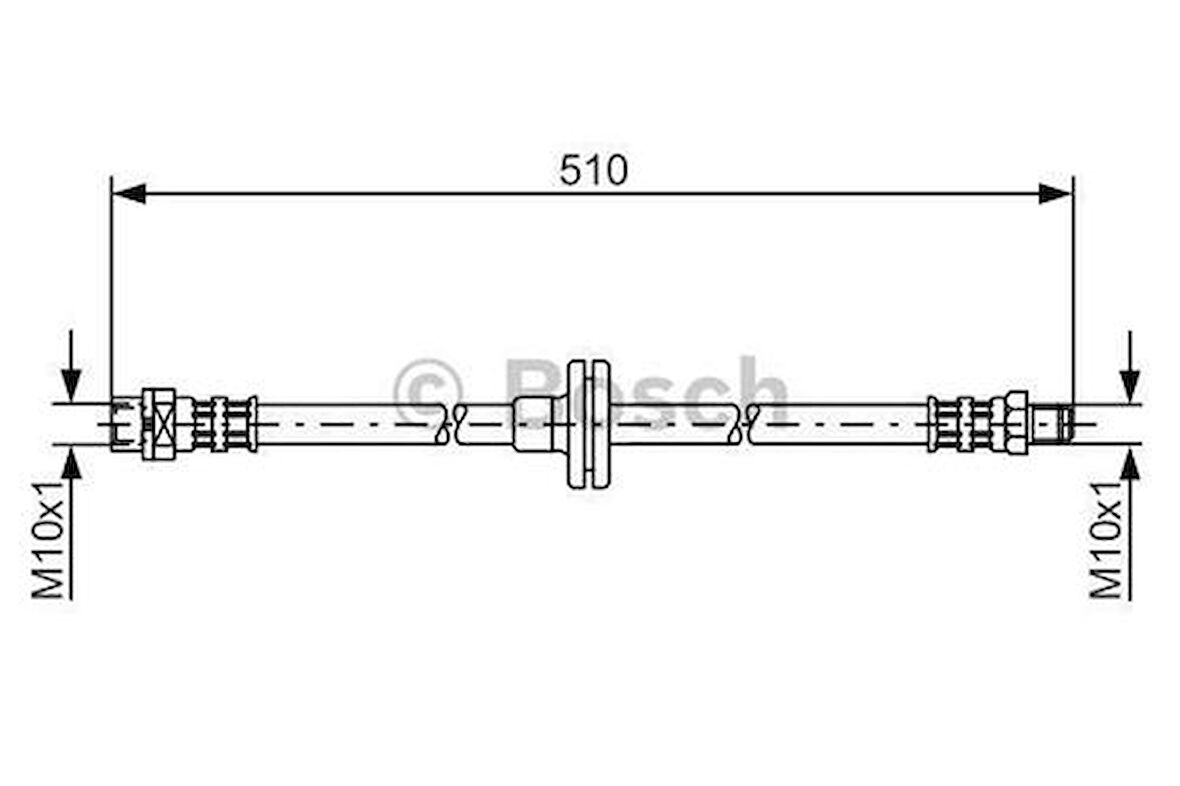 Bosch 1987476056 Fren Hortumu Ön Bmw X5 E53 00>