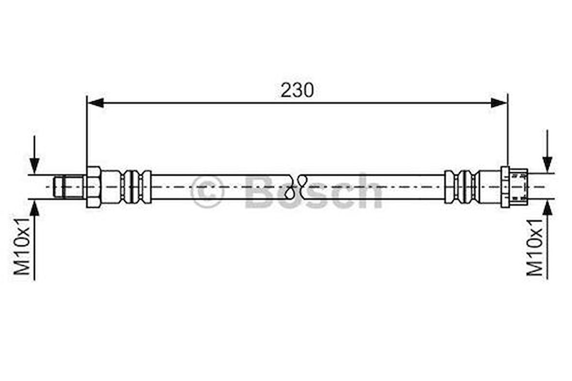 Bosch 1987476083 Fren Hortumu Arka W168 97-04 W169 04-12 W245 05-11 Vaneo 414 02-04 A1684280635