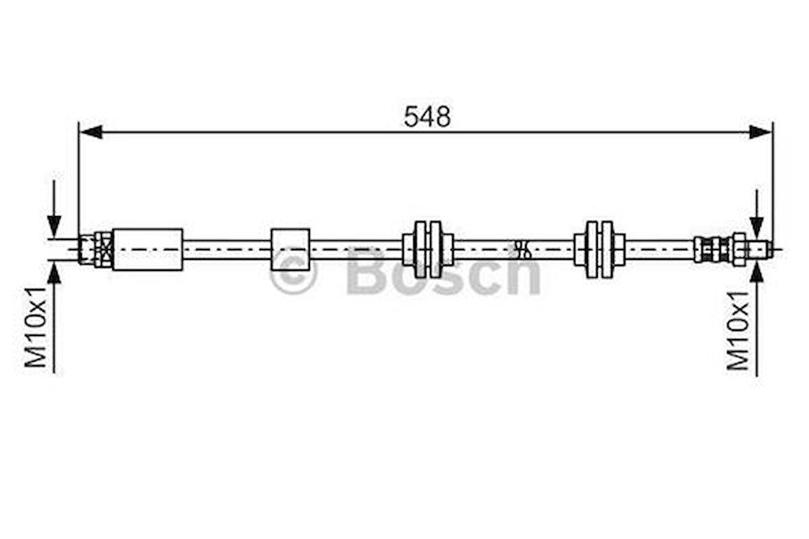 Bosch 1987476360 Fren Hortumu Ön (545mm) BMW E81 E87 E88 E82 E90 E91 E92 E93 Z4 E89 04-12 34306771720