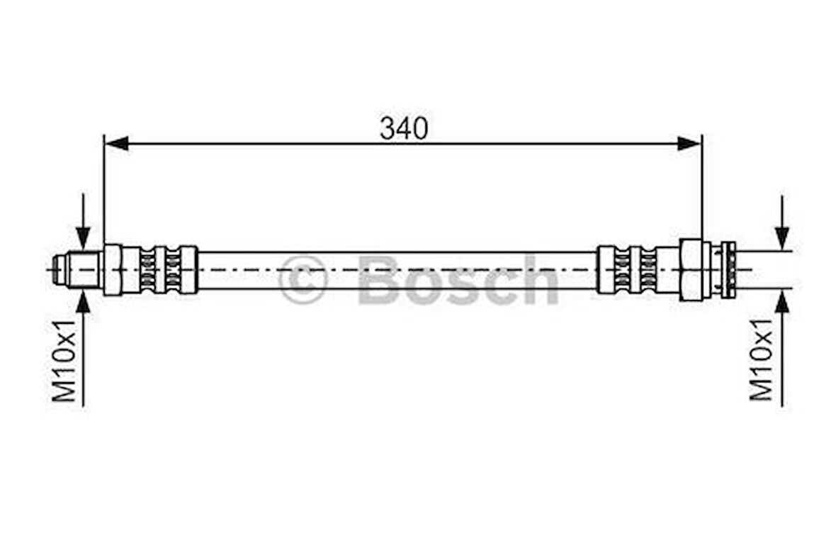 Bosch 1987476393 Fren Hortumu Ön 190 W201 85-93 W124 85-93 W126 85-91 Renault 129 93-00 A1294280035