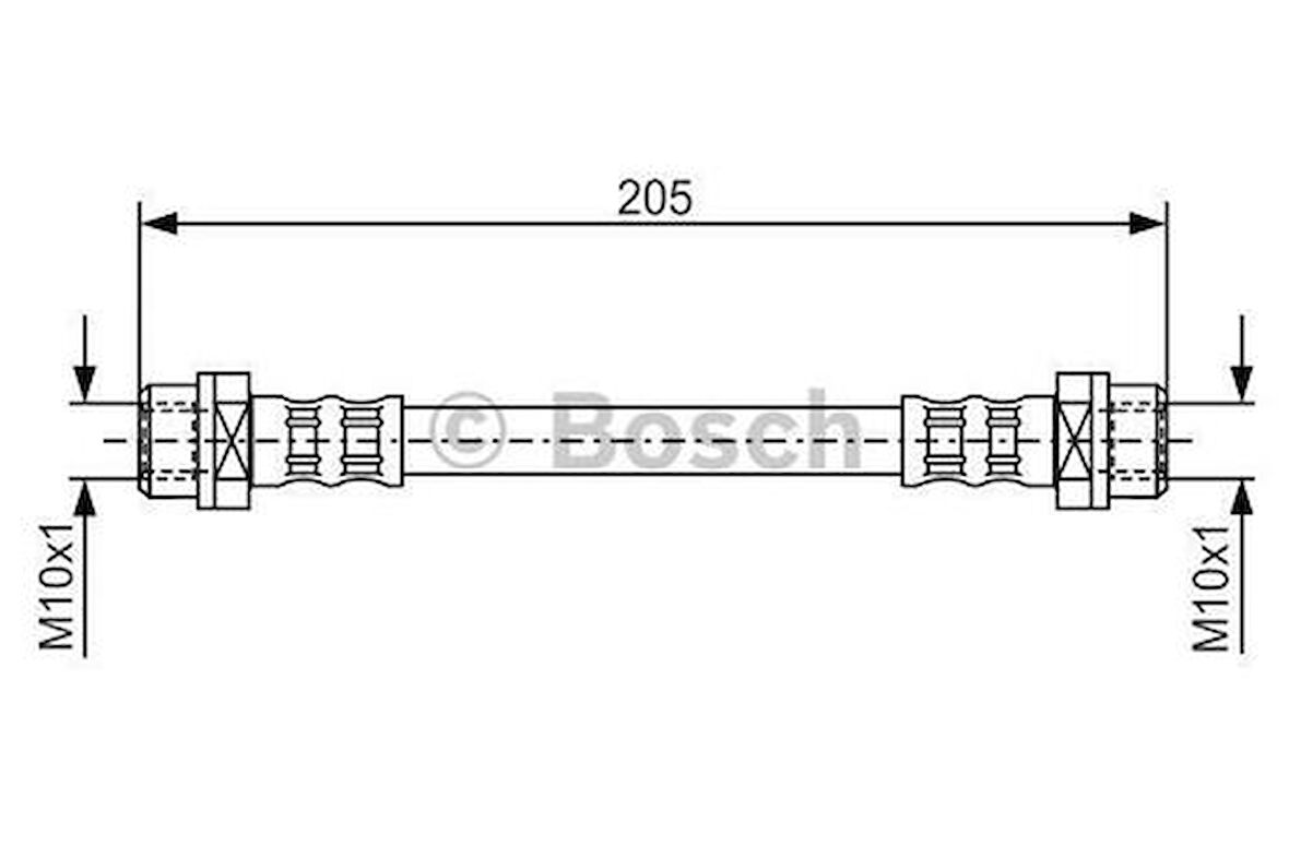 Bosch 1987476477 Fren Hortumu. Ic. Arka. 205.00 Mm