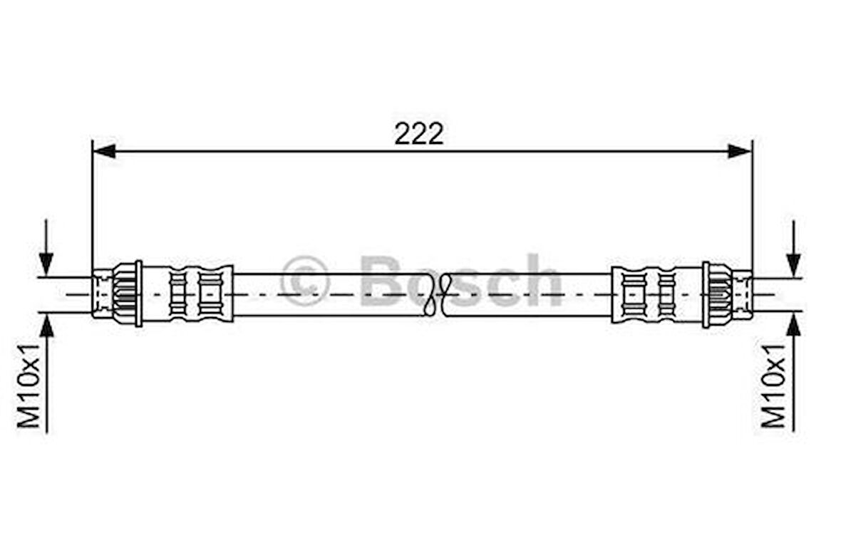 Bosch 1987476914 Fren Hortumu Arka 222mm 