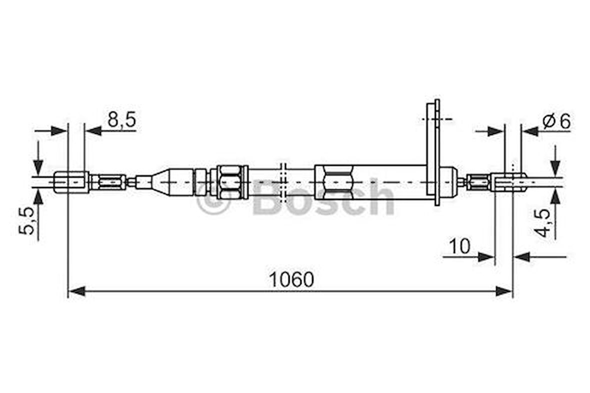 Bosch 1987477047 Fren Halatı Arka (Park Freni) C124 87-92 W124 93-95 S124 89-93 A124 93-97 A1244201185
