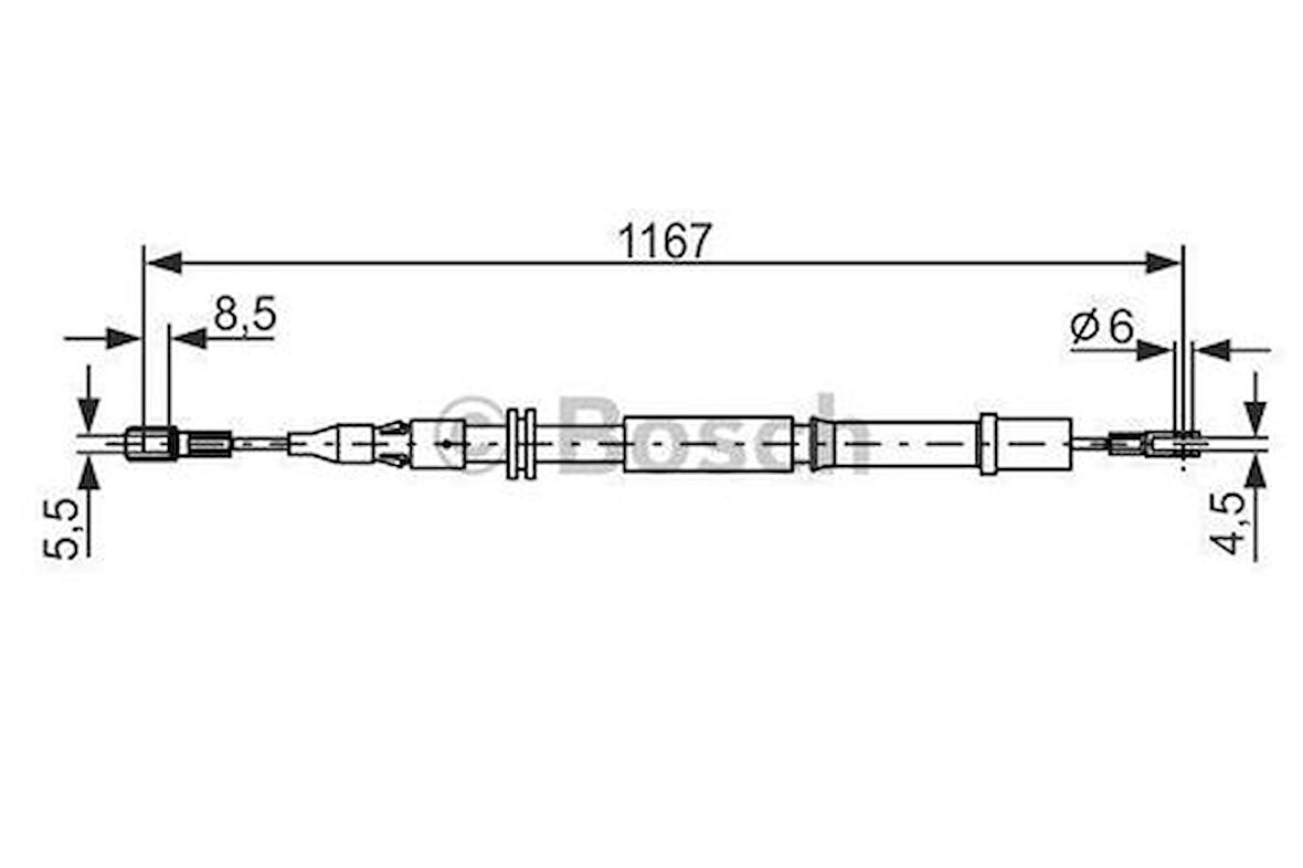 Bosch 1987477199 Fren Teli 1167mm A6384270338