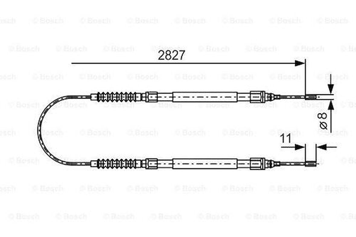 Bosch 1987477263 El Fren Teli Sağ Sol Boxer Jumper Ducato Boy 2827mm 4745V5