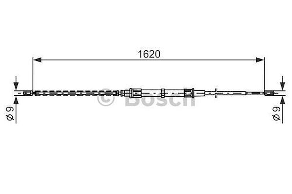 Bosch 1987477704 El Fren Teli Arka Sağ Sol Octavia (Kampana Fren) 98-1620 939 1J0609721D