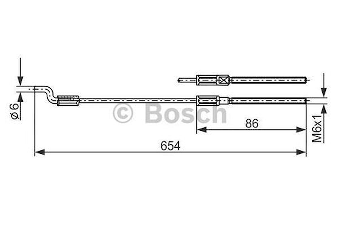 Bosch 1987477833 Fren Teli 654mm 