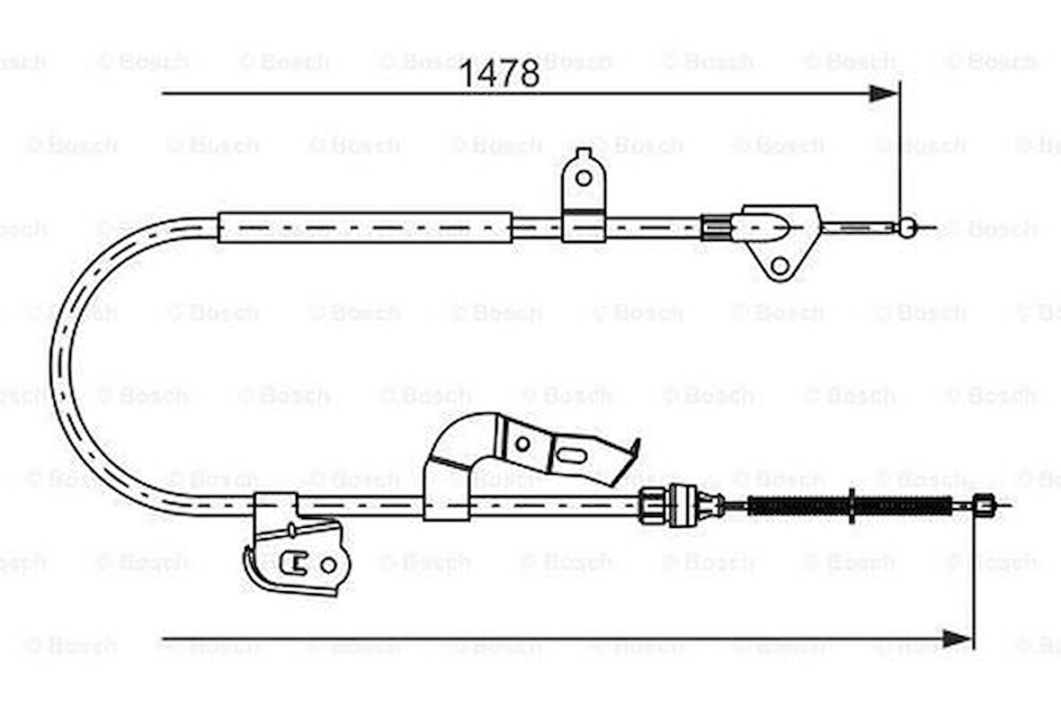 Bosch 1987477951 El Fren Teli Arka Sağ P107 C1 Aygo 1.0 1.4HDI Boy 1478 1235 05- 4745.Y2