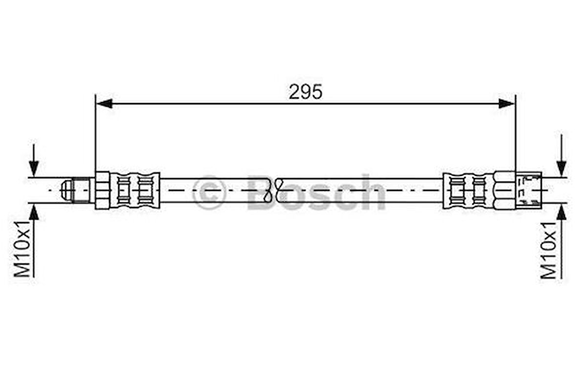 Bosch 1987481015 Fren Hortumu Arka. 295.00 Mm