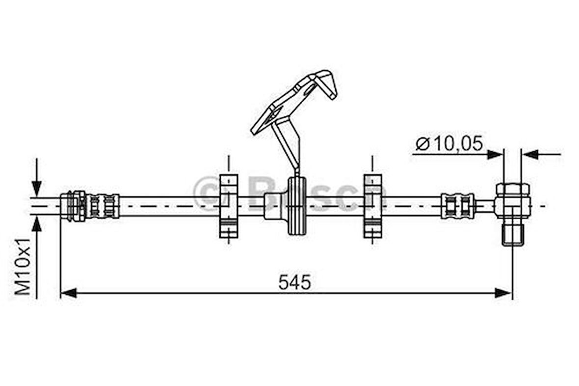 Bosch 1987481078 Fren Hortumu Ön Sağ ML-Serisi W163 98-04 A1634202348