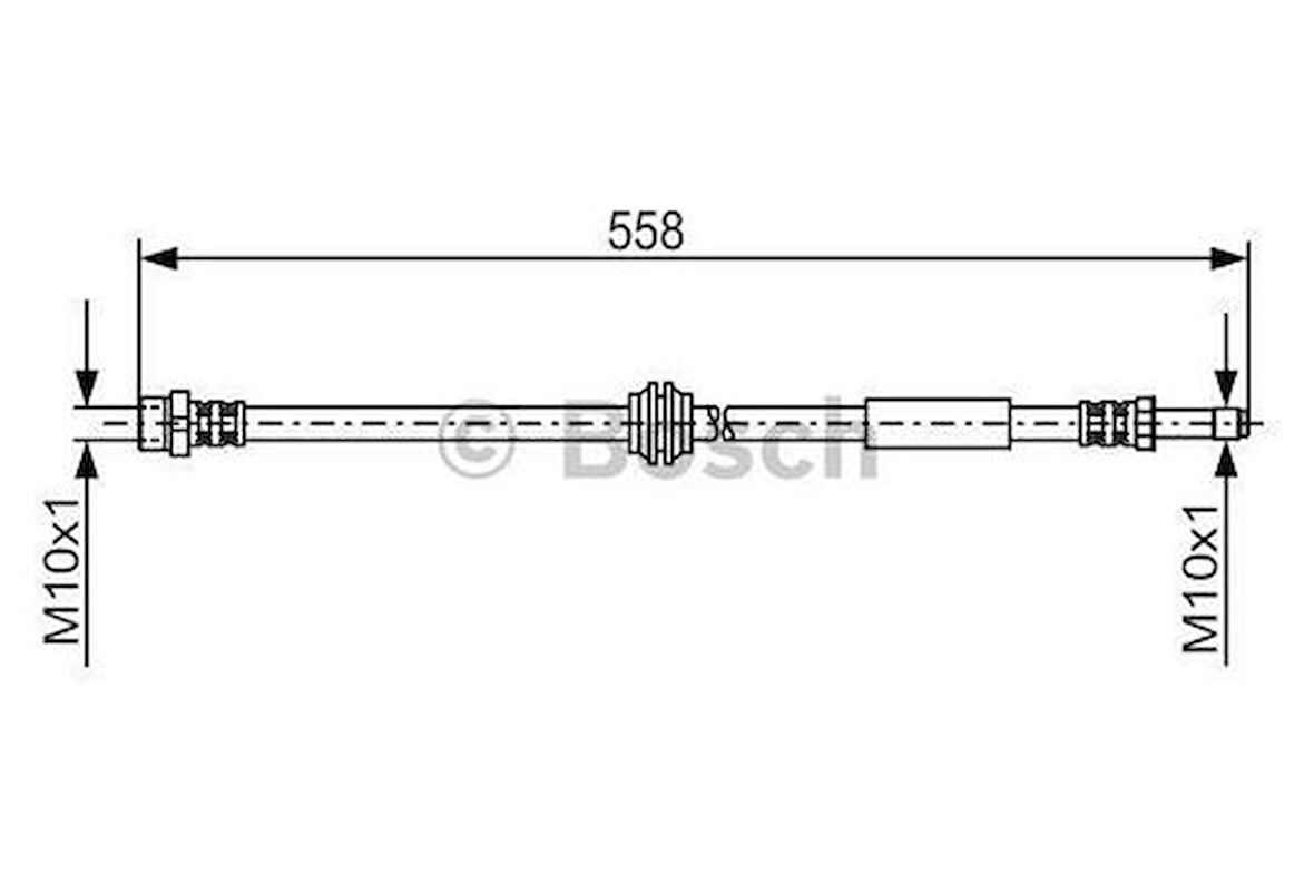 Bosch 1987481182 Fren Hortumu 558mm 7H0611701C
