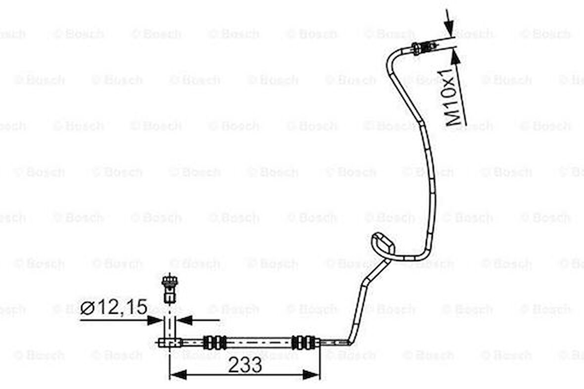 Bosch 1987481338 Fren Hortumu Arka Sol A3 Leon Toledo Octavia Roomster Bora Golf IV New Beetle 96-9 1J0611763K