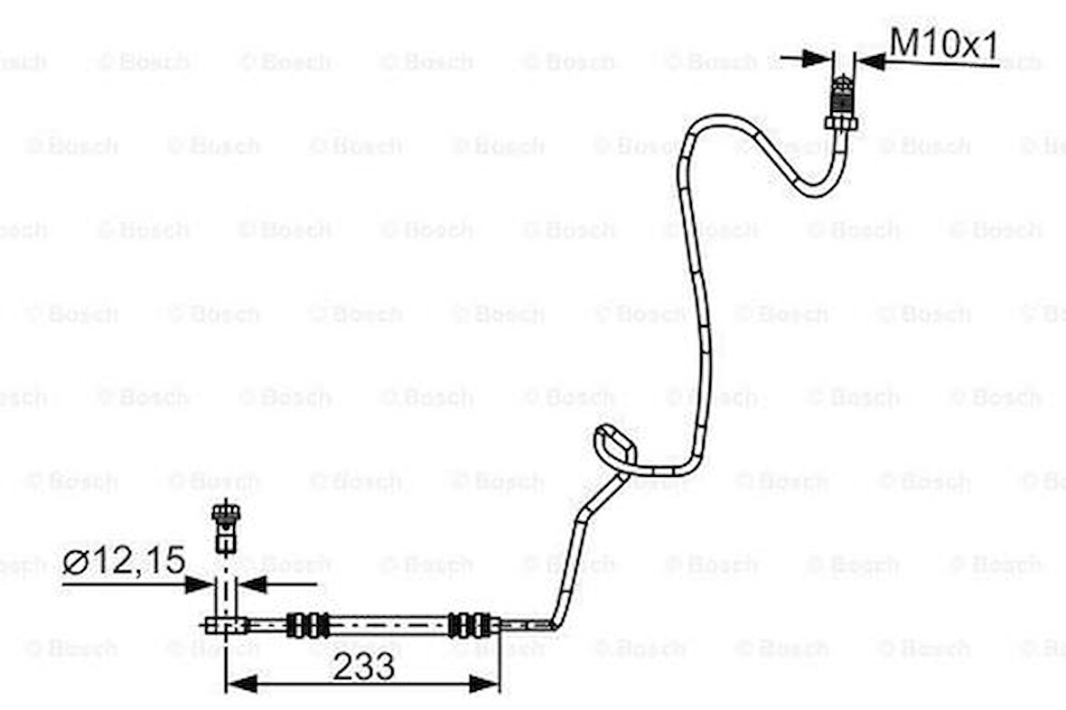 Bosch 1987481339 Fren Hortumu Arka Diş Sağ A3 Leon Toledo Octavia Roomster Bora Golf IV New Beetle 96-9 1J0611764K