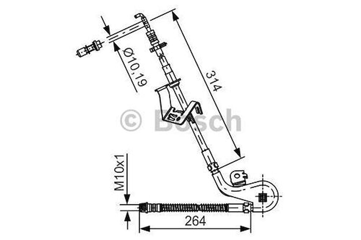 Bosch 1987481427 Ön Sol Fren Hortumu P407 P407 SW Coupe C5 III 04- 4806.J3