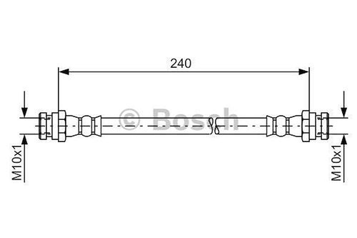 Bosch 1987481553 Fren Hortumu Arka. 390.00 Mm