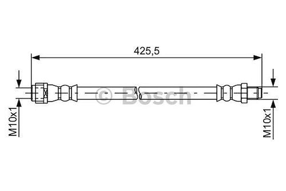 Bosch 1987481610 Fren Hortumu Ön Mercedes X218 C218 W212 S212