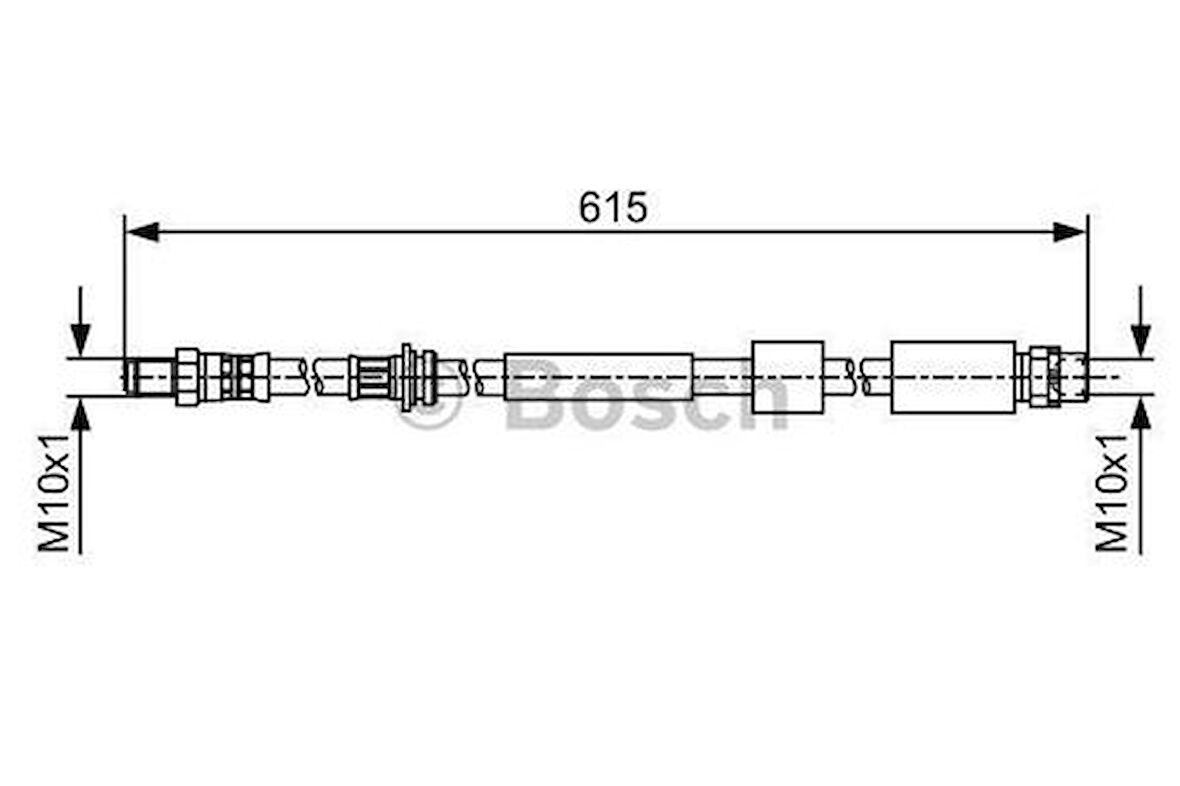 Bosch 1987481615 Fren Hortumu Ön 615mm 34306792254