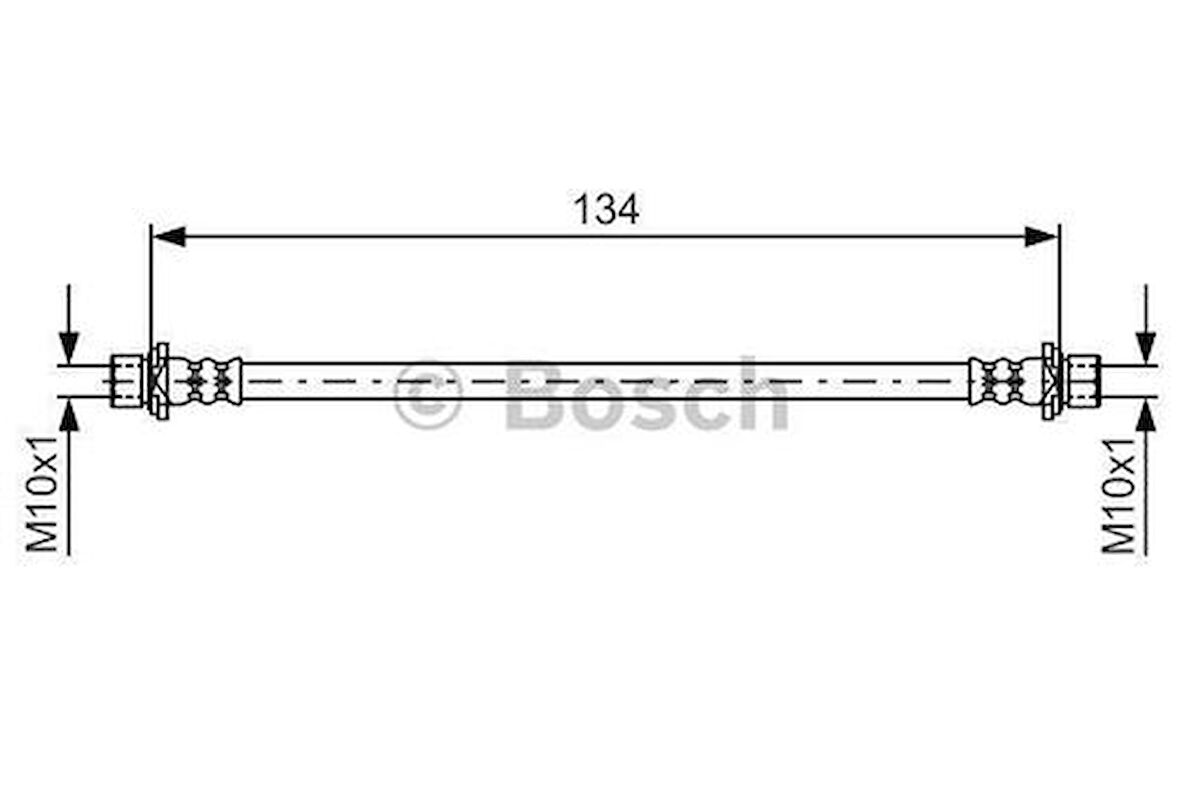 Bosch 1987481637 Fren Hortumu Sağ Arka İç Aurıs 1.33 1.4 1.6 09>