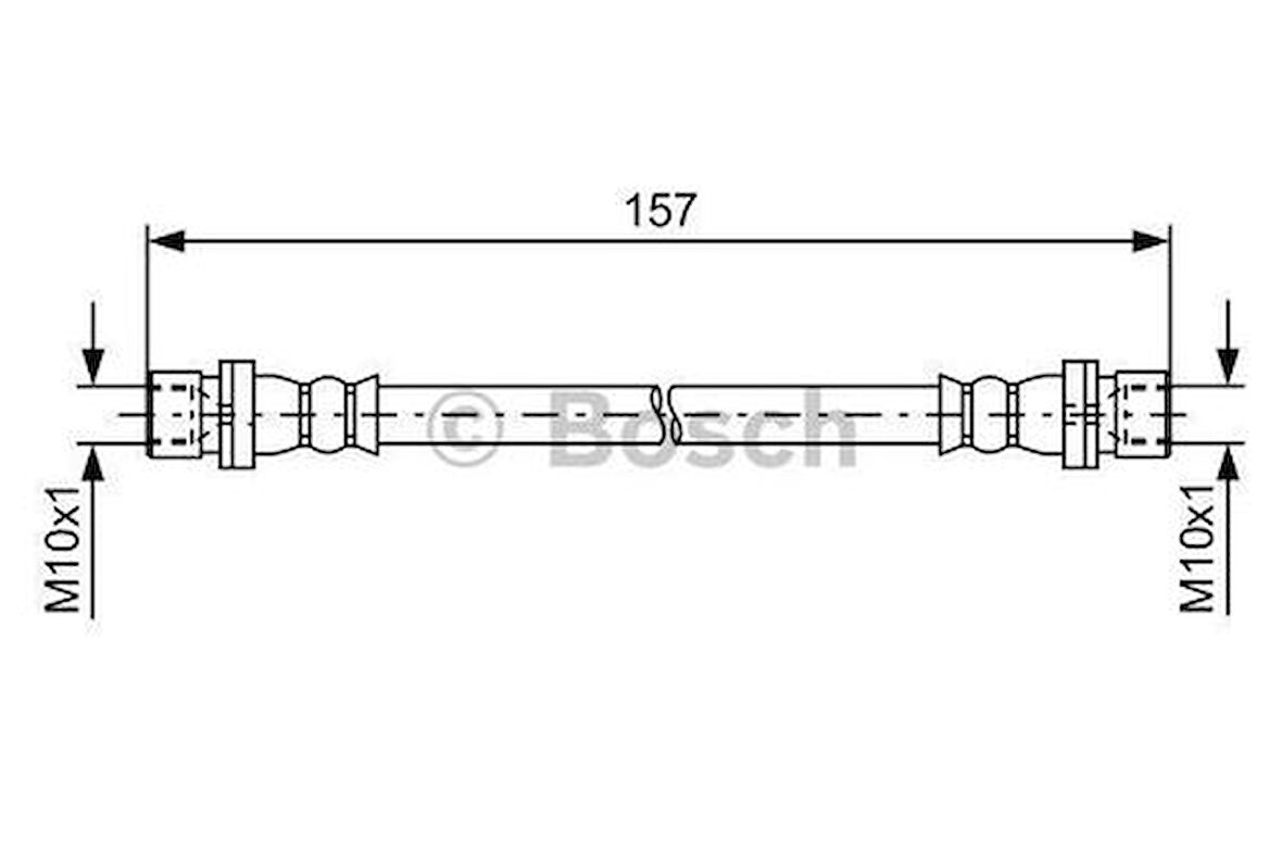 Bosch 1987481642 Fren Hortumu Arka Sağ Corolla Auris 2007-2017 90947W2015