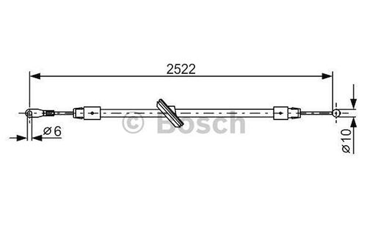 Bosch 1987482029 El Fren Teli Ön Crafter Sprinter (Dingil Mesafesi 4325mm) 06-(2522 365) 2E0609701M