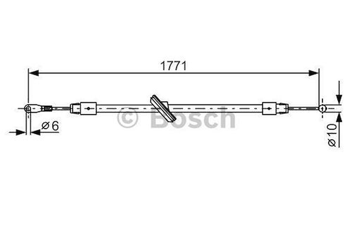 Bosch 1987482030 El Fren Teli Ön Crafter Sprinter Kamyonet (Dingil Mesafesi 3665mm Orta Boy) 06-(1771 271) A9064202685